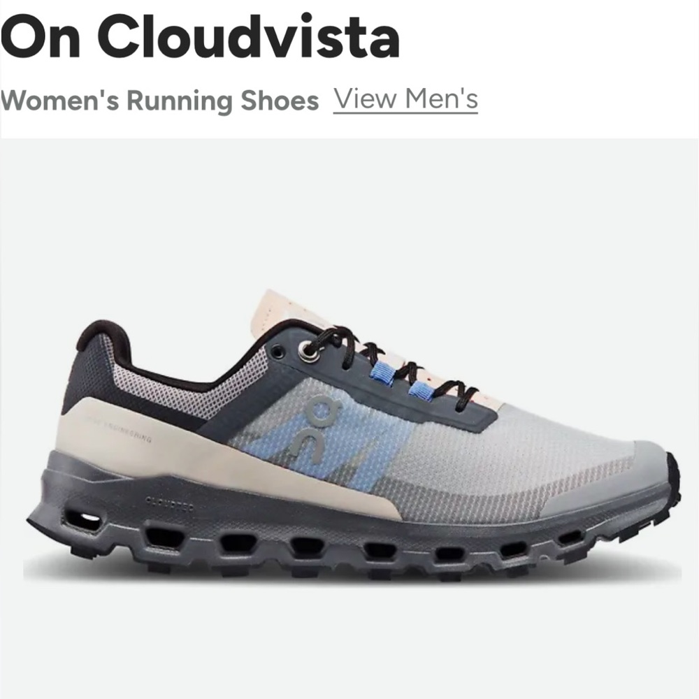 On CloudVista trail running shoe 7.5